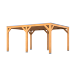 Douglas overkapping 407x497cm + wand zwart Verando, Living